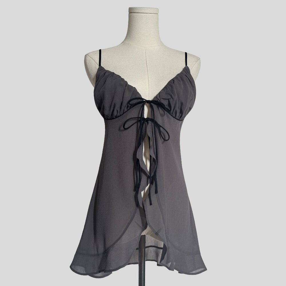 Free People Fly With Me ruffled split front tunic